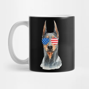 Doberman 4Th Of July Merica Mug